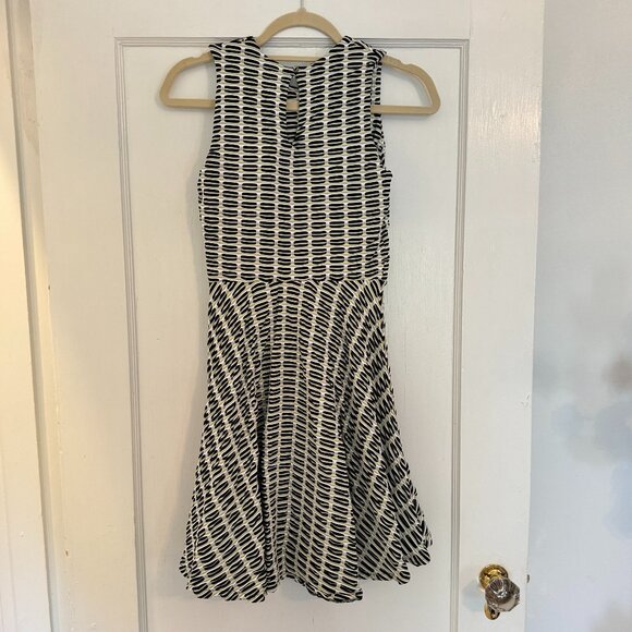 Opening Ceremony Black and White Geometric Print Fit and Flare Dress - Size S - Picture 2 of 6